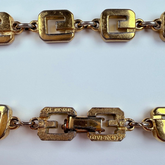 Givenchy G Logo Gold Iconic Runway Classic 1980's Vintage 8mm Necklace 15.5" - Picture 6 of 6